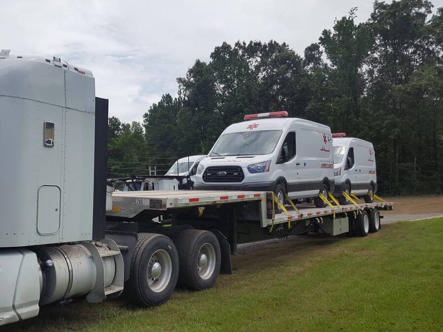 Step deck trailer in the GTI Transport fleet